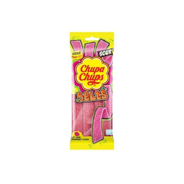 Chupa Chups Sour Belts 8g X32 Strawberry